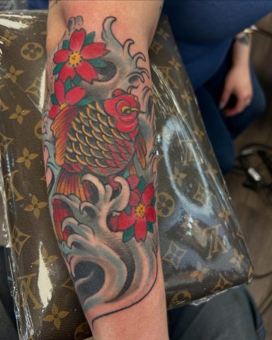 Fish Tattoo 
Traditional Tattoo 
Reno Nevada
Seven Swans Tattoo
Color Traditional Tattoo